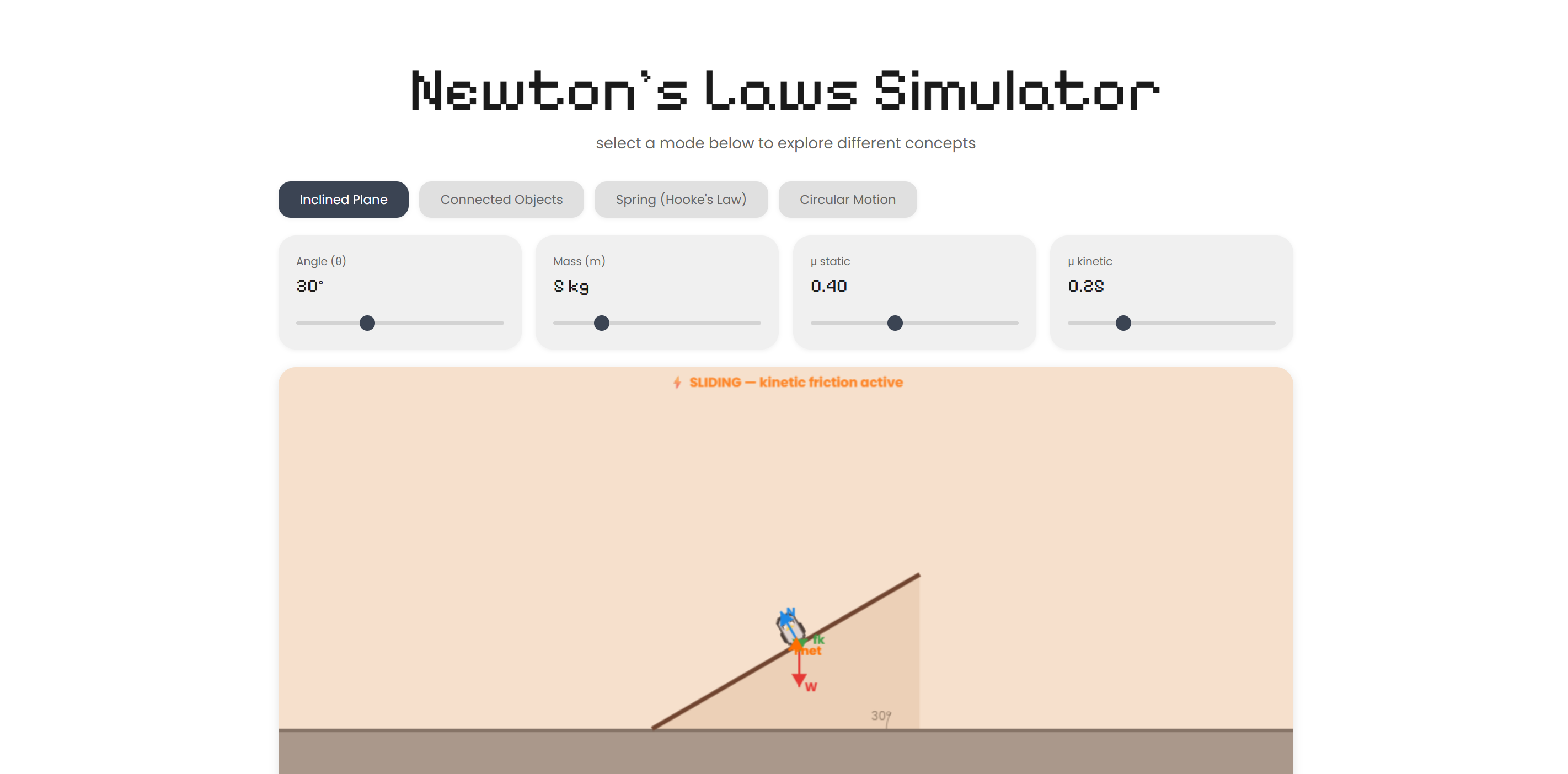 Newton's Laws Simulator preview